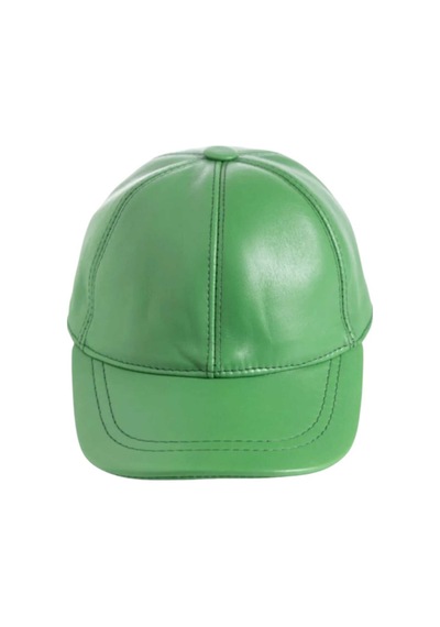 Tezzgelsin Unisex %100 Deri Arkadan Ayarlanabilir Baseball Kep Şapka Yeşil