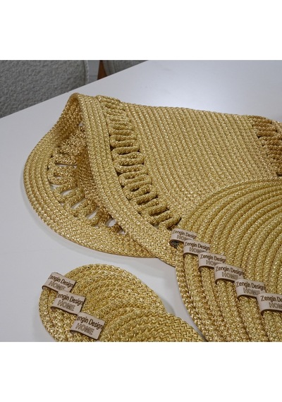 Supla Zdh-302 Yuvarlak Zengin Set Runner Sarı