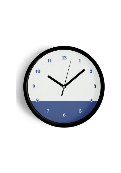 Soyut - Geometrik Temalı Modern Duvar Saati - 30cm - Önü Camlı Siyah Kasa - Sessiz Mekanizma-jh0331 Siyah