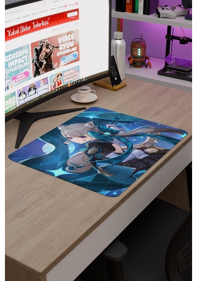 Lynette Genshin Impact Anime Oyuncu V4 - 48x40 Xl Gaming Mouse Pad Fare Altlığı