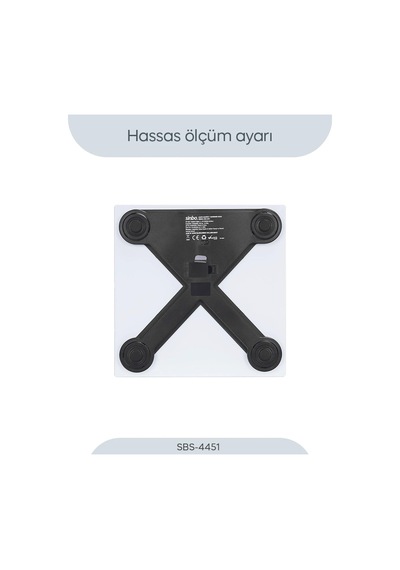 Sınbo Sbs-4451 Dijital Cam Baskül 180 Kg Kapasiteli, Lcd Ekranlı,