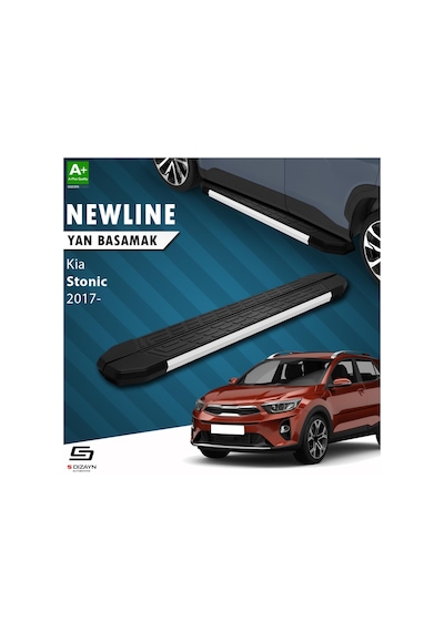 S-dizayn Kia Stonic Newline Aluminyum Yan Basamak 173 Cm 2017 Üzeri A+ Kalite
