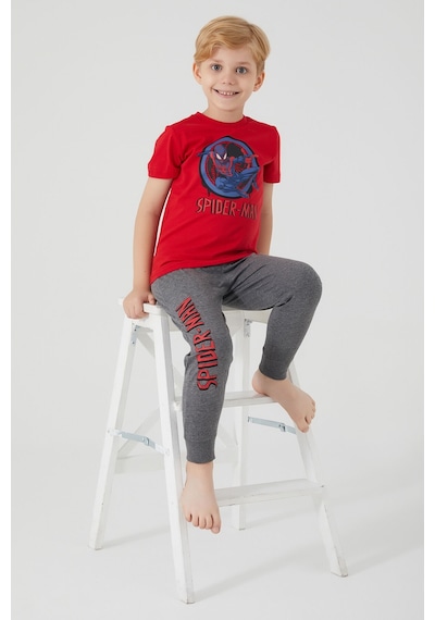 Spiderman Ring Kırmızı Erkek Çocuk Kısa Kol Pijama Takım Kırmızı