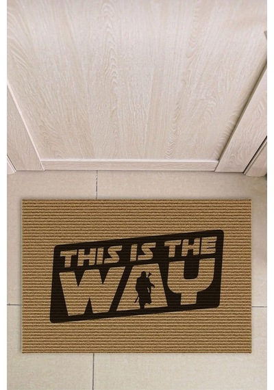 Decovetro Halı Paspas Star Wars Mandalorian The Way Desenli 40 X 60 Cm Çok Renkli