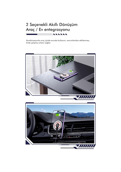 Totu Cacw-063 Super Fast Magsafe Özelikli 15 W Araç İçi Kablosuz Telefon Tutucu