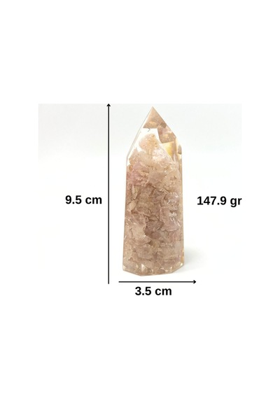 Sertifikalı Pembe Kuvars Organit Piramit Doğal Taş