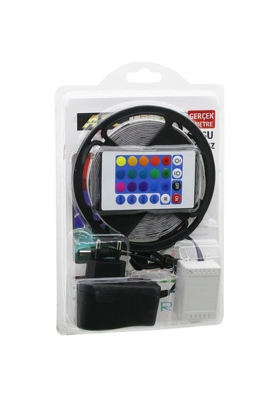 Kumandalı Rgb Led Şerit Işık Su Geçirmez 5 Metre Adaptörlü Standart