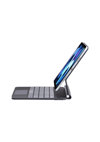 Apple, Uyumlu iPad Pro 13 2024 Kılıf X9p Magic Manyetik Klavyeli Tablet Kılıfı - Siyah Arka Kapak