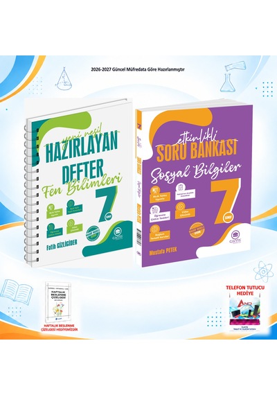 Çanta Yayınları 2026-2027 7. Sınıf Tüm Dersler 2 Kitap Sos Soru/fen Defter Set