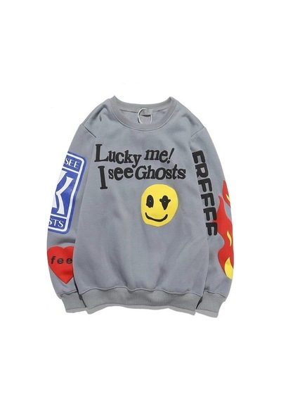 Madmext Mad Girls Füme Baskılı Oversize Sweatshirt Mg1207