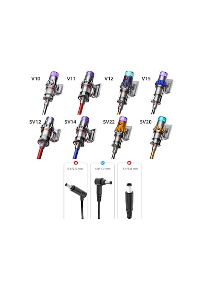 Dyson Magic Bags V10 Uyumlu V11 V12 V15 Modelleriyle  Süpürge Şarj Aleti 1 Adet