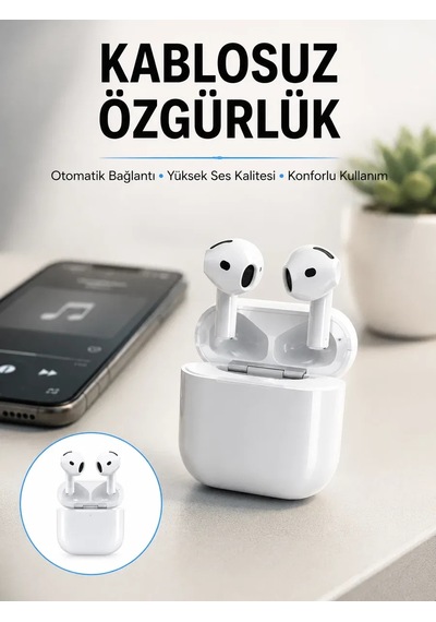 4. Nesil Bluetooth Kulaklık Yüksek Ses Kaliteli Dokunmatik Kontrol Özellikli Yeni Nesil ..