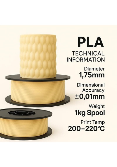 Pla+ Filament 1.75mm 1 Kg - Ten Rengi Çok Renkli