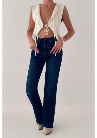 Lacarino 7596 Kadın Jean Pantolon Dark Blue