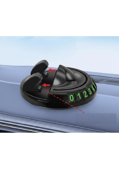 360 Derece Dönebilen Yapışkanlı Fosforlu Numaratörlü Araç Telefon Tutucu 2 Mixed
