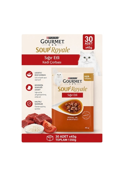 Gourmet Gold Soup Royale Sığır Etli Kedi Çorbası 45 Gr