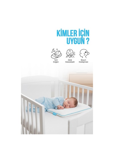 Viscofoam Hava Kanallı Ortopedik Bebek Yastığı Visco Bebek Yastık - 39 x 24 x 5 CM