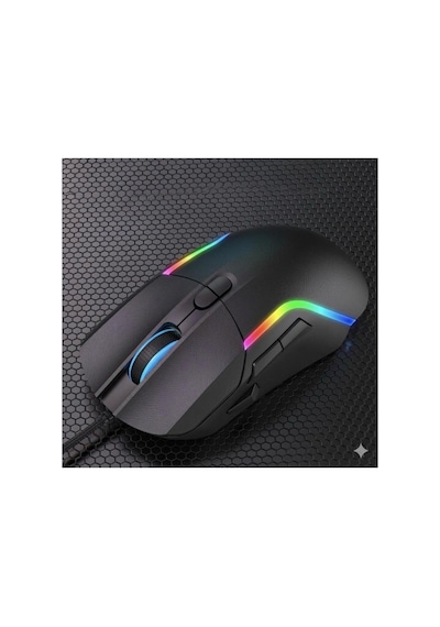 G28 Profesyonel Makro Programlanabilir Rgb Oyuncu Mouse Kablolu- 6400 Dpı Ateş Etme Butonlu Örgü Kablolu Gaming Fare