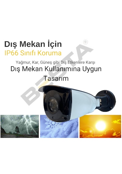 5mp 1440p 4 Kameralı 320gb Hdd Ip Poe Güvenlik Kamerası Seti