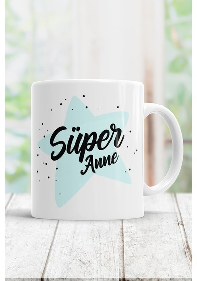 Süper Anne Kupa Bardak Beyaz