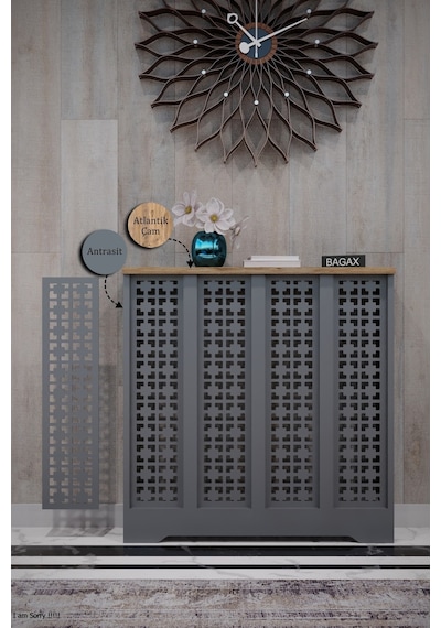 Dekoratif Petek Dolabı Kalorifer Peteği Kapatma Ünitesi Modern Tasarım İç Ölçü 76 Cm Dış Ölçü 80 Cm Petek 76 Antrasit Üstü Çam D8 Dekoratif Petek Dolabı Kalorifer Peteği Kapatma Ünitesi Modern Tasarım İç Ölçü 76 Cm Dış Ölçü 80 Cm Petek 76 Antrasit Üstü Çam D8