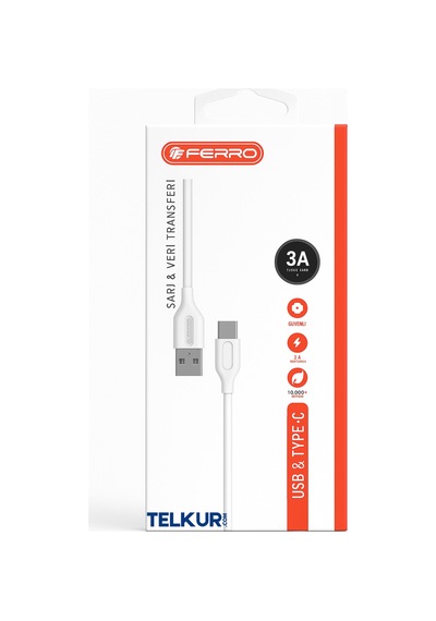 Ferro Fc-14 Usb & Type-c Hızlı Şarj Ve Data Kablosu 3.0 Amper
