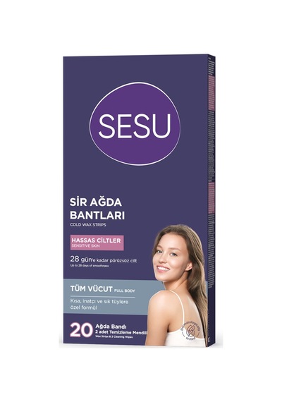 Sesu Ağda Bandı 20'li Hassas Cilt - 6 Adet Tarı