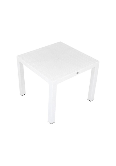 Luna 90x90 Elit Rattan Masa Beyaz