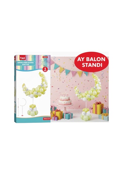Ay Şekilli Parti Balon Dekoru Doğum Günü Masa Üstü Süsleme Seti Pastel Renkli 3d Stand Ay Şekilli Parti Balon Dekoru Doğum Günü Masa Üstü Süsleme Seti Pastel Renkli 3d Stand