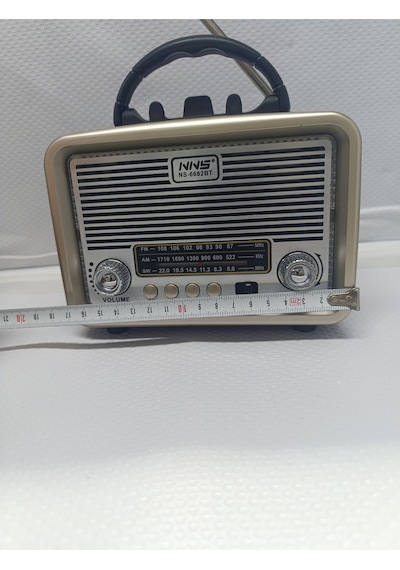 Radyo Ses Bombası Usb Tf Aux Bluetooth Hoparlör Tws Bağlantı - Kahverengi- Tek Ebat