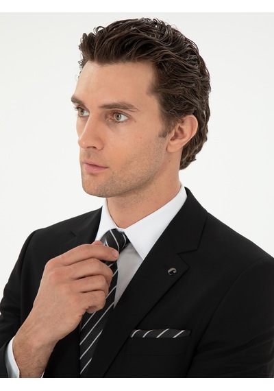 Cacharel Siyah Slim Fit Klasik Takım Elbise
