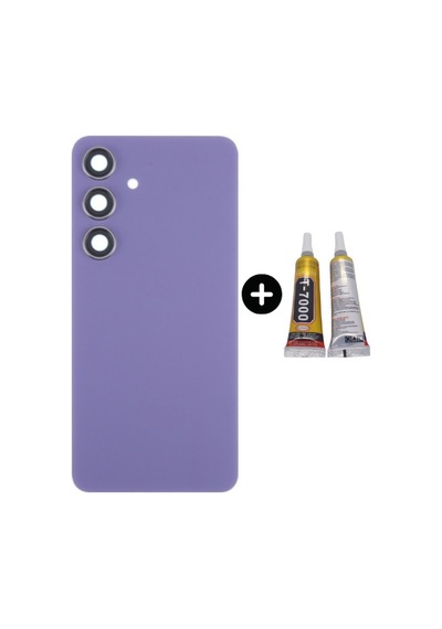 Samsung S24 Sm-s921 Uyumlu Arka Pil Kapağı Mor + B7000 Çok Renkli