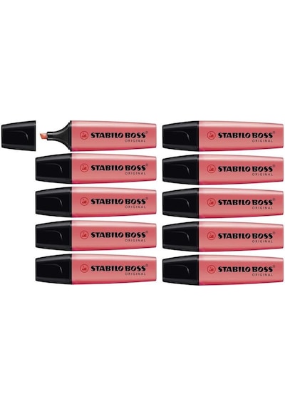 Stabilo Fosforlu Kalem Boss Pastel Gülpembe 10'lu Paket Diğer