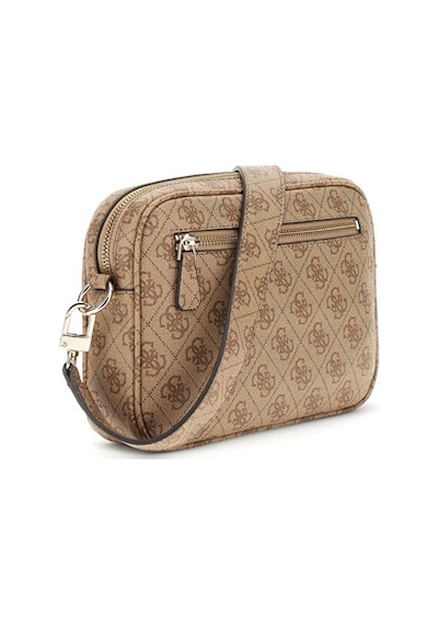 Guess Kadın Monogram Desenli Geniş Askılı Kamera Çantası - Kahverengi Kahverengi