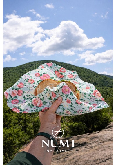 Balmumu Gıda Saklama Bezleri Premium 3 Lü Set 30 30 Cm - Vintage Rose Serisi Çok  Renkli