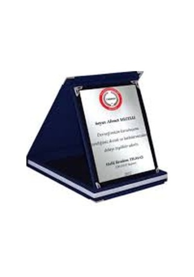 Kişiye Özel Kadife Plaket Kırmızı Orta Boy