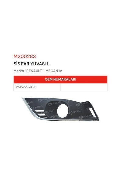 Sis Far Yuvası Sol Megane Iv