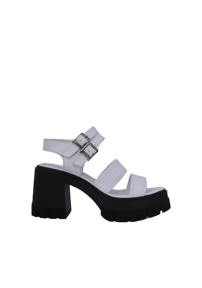 Albishoes Albini 26y10883 Hakiki Deri Topuklu Kadın Sandalet Beyaz