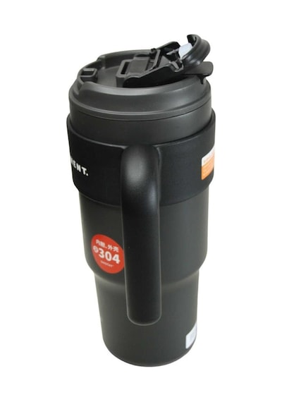 Shotay St-8917 Çift Kullanım Pipetli/rahat İçim Siyah 1000ml Çelik Matara Diğer