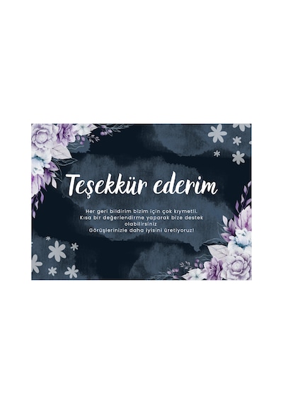Teşekkür Kartı , Sipariş Kartı , Tebrik Kartı, Paketleme Kartı, Kargo Kartı, Not Kartı 100 Adet - Siyah - 176