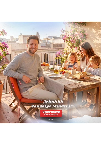 Arkalıklı Sandalye Minderi Oval Bağcıklı Mutfak Bahçe Balkon Minderi Kiremit