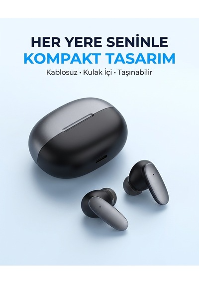 Bezos Snk-9000 Siyah Anc & Enc Kablosuz Bluetooth Kulaklık 5.4 Kulak İçi Kulaklık - V2 Nıda