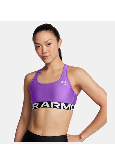 Under Armour - Kadın Ua Hg Mid Branded Spor Sütyeni 1383544-525 Lavish White