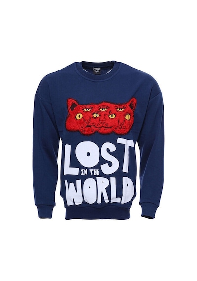 Wessi Lacivert Baskılı Desenli Bisiklet Yaka Sweatshirt Lacivert Wessi Lacivert Baskılı Desenli Bisiklet Yaka Sweatshirt Lacivert