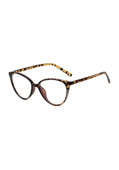 Cat Eye Optik Çerçeve Uyumlu Blue Block Narina Gözlük Leopar Çerçeve Şeffaf