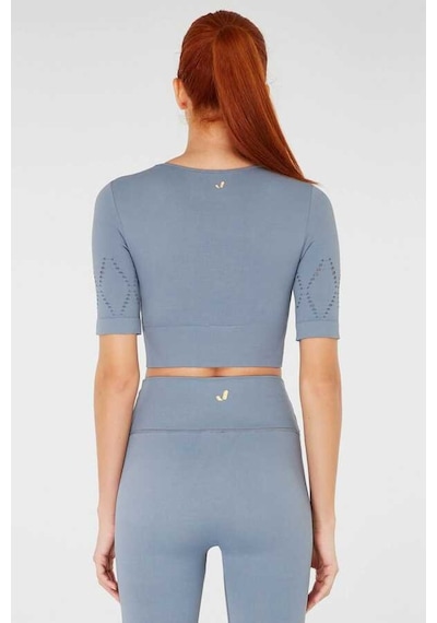 Jerf Naples Kısa Kol Crop Top Econyl Stone Taş