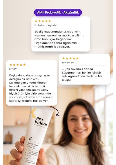 Probident Akgünlük Özütü İlaveli Probiyotik Diş Macunu 75 ML