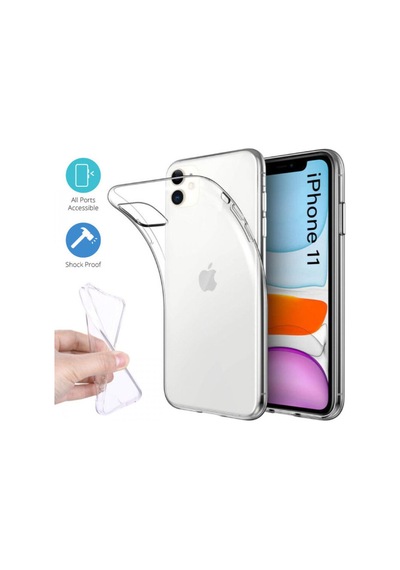 İphone 11 İçin Uyumlu Darbe Emici Yumuşak Ultra İnce Sararmaz Şeffaf Kılıf