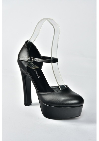 Fox Shoes Siyah/siyah Platform Kalın Yüksek Topuklu Kadın Ayakkabı M246002109 Siyah - Siyah