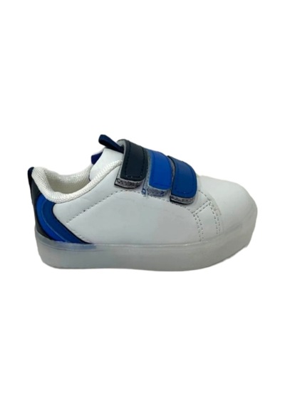 Cool Kids Sneaker Esnek Rahat Çocuk Spor Ayakkabı Tam Kalıp Ortopedik Günlük Ayakkabı Beyaz Mami Beyaz - Mavi